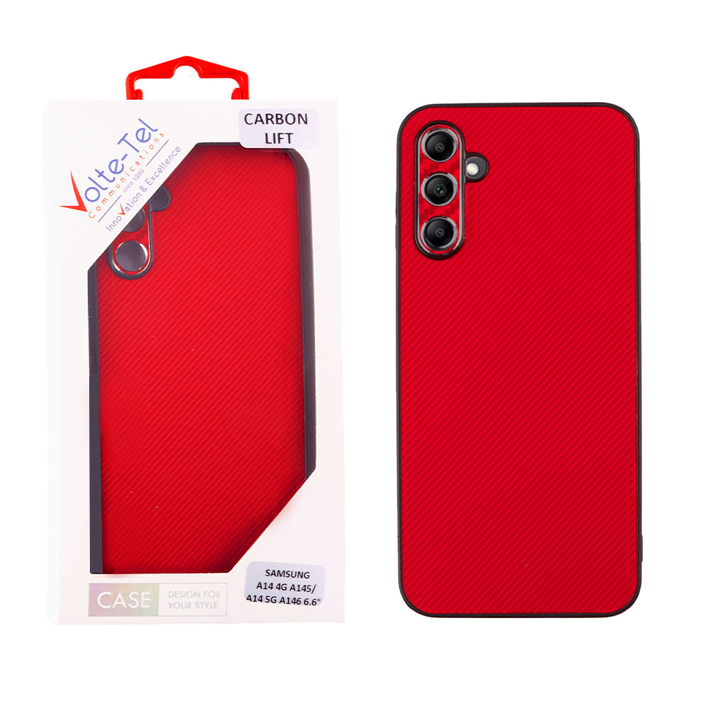 VOLTE-TEL ΘΗΚΗ SAMSUNG A14 4G A145/A14 5G A146 6.6" CARBON LIFT FULL CAMERA PROTECTION BLACK