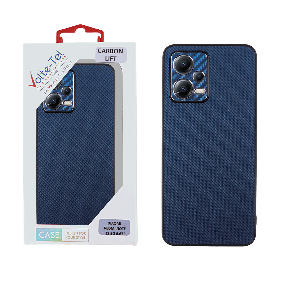 VOLTE-TEL ΘΗΚΗ XIAOMI REDMI NOTE 12 5G 6.67" CARBON LIFT FULL CAMERA PROTECTION BLUE