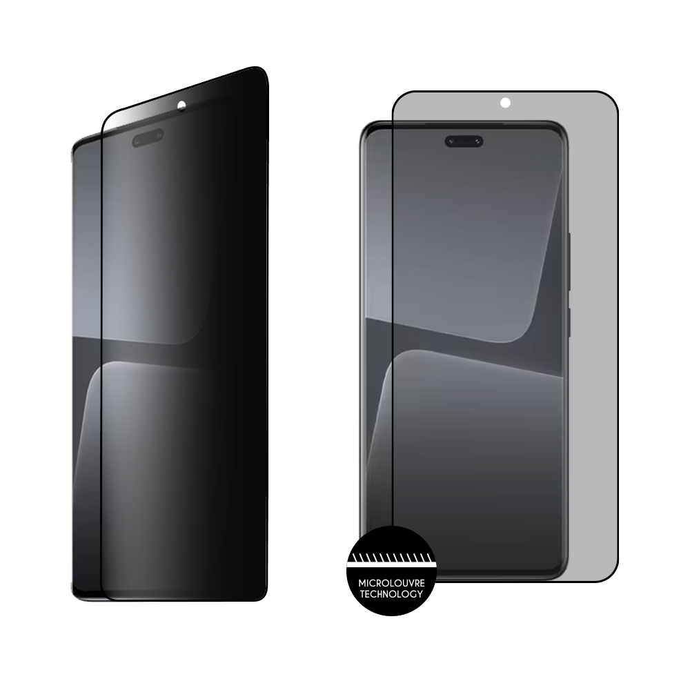IDOL 1991 TEMPERED GLASS XIAOMI 13 LITE 6.55" 9H 0.25mm PRIVACY ANTISPY 3D SEMI CURVED EDGE GLUE BLACK