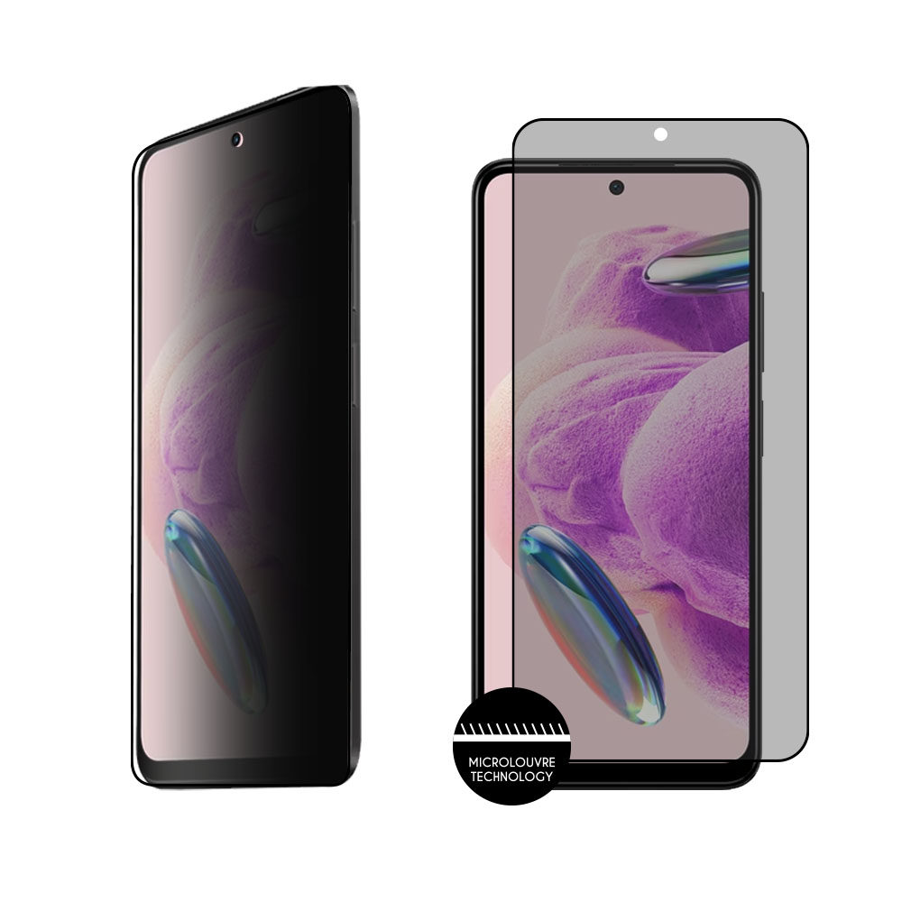 IDOL 1991 TEMPERED GLASS XIAOMI REDMI NOTE 12S 6.43" 9H 0.25mm PRIVACY ANTISPY SEMI CURVED FULL GLUE BLACK