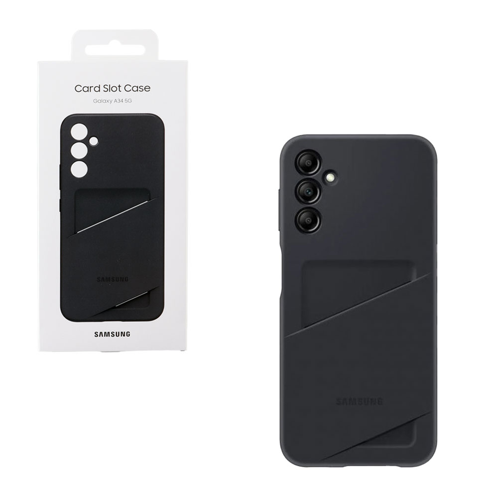 ΘΗΚΗ SAMSUNG A34 5G A346 6.6" CARD SLOT COVER EF-OA346TBE BLACK PACKING OR