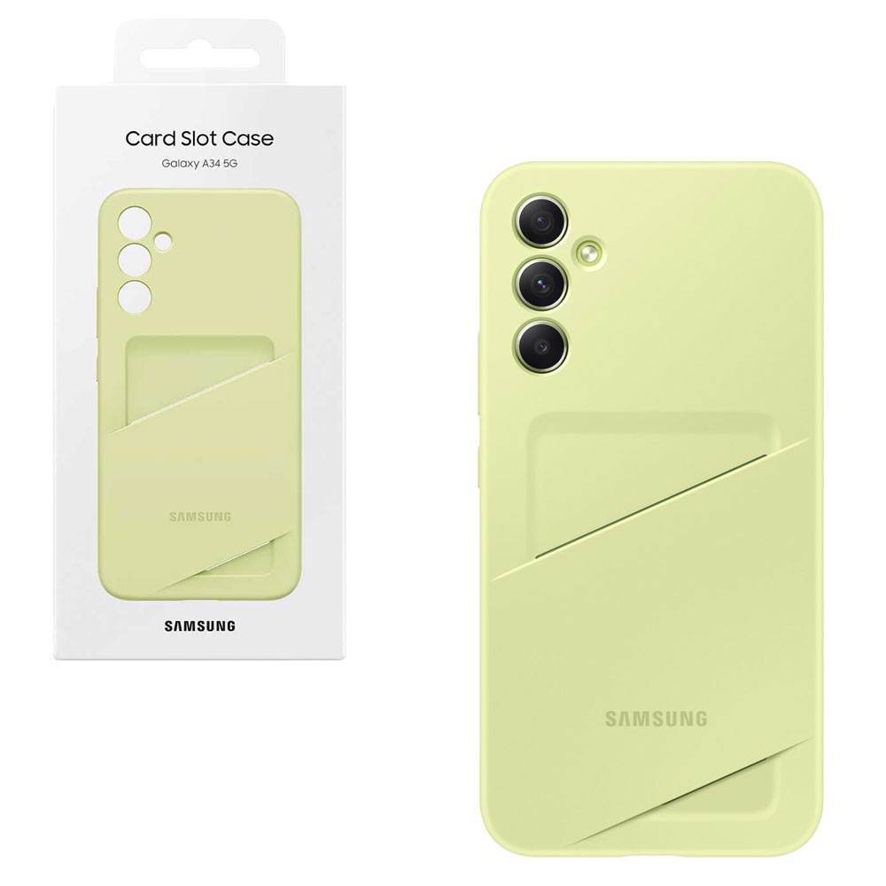 ΘΗΚΗ SAMSUNG A34 5G A346 6.6" CARD SLOT COVER EF-OA346TGE LIME PACKING OR