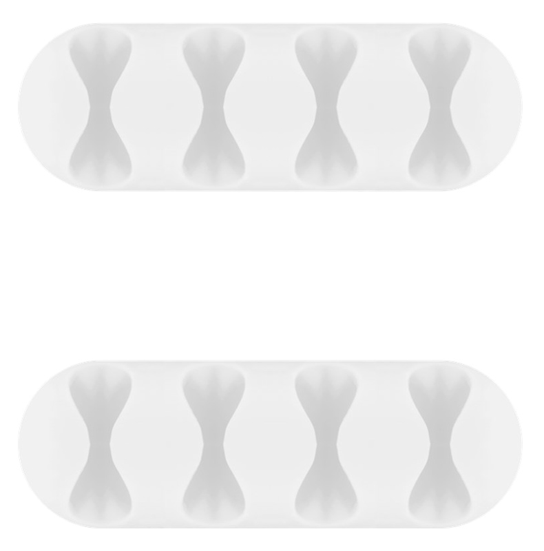 GOOBAY οργανωτές καλωδίων σιλικόνης 70400, 4 θέσεων, Φ6.2mm, λευκό, 2τμχ