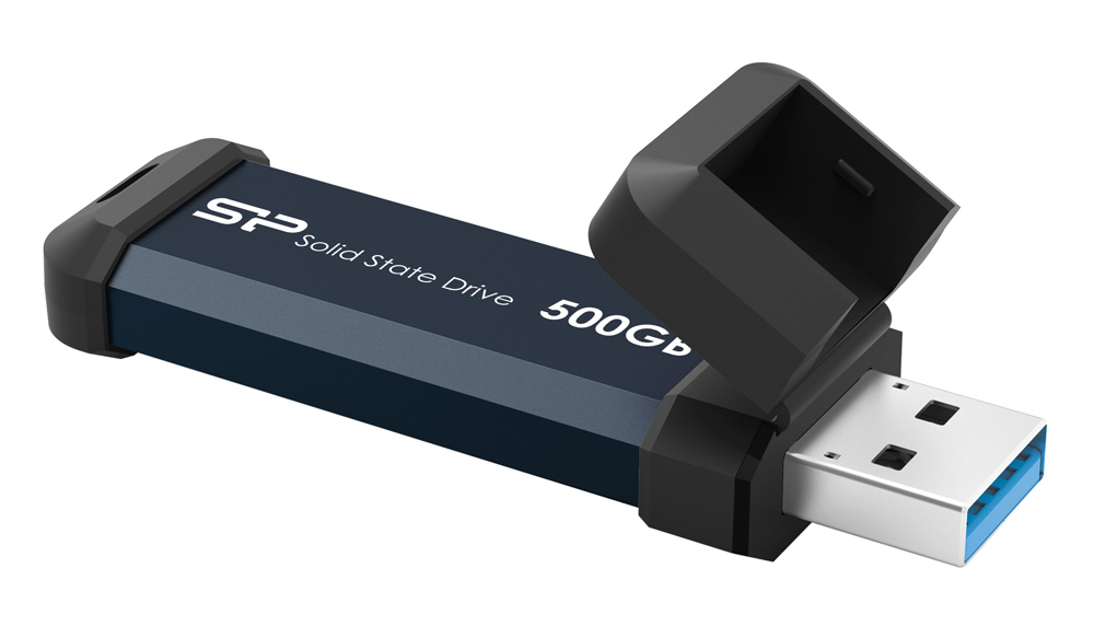 SILICON POWER εξωτερικός SSD MS60, 500GB, USB 3.2, 600-500MBps, μπλε