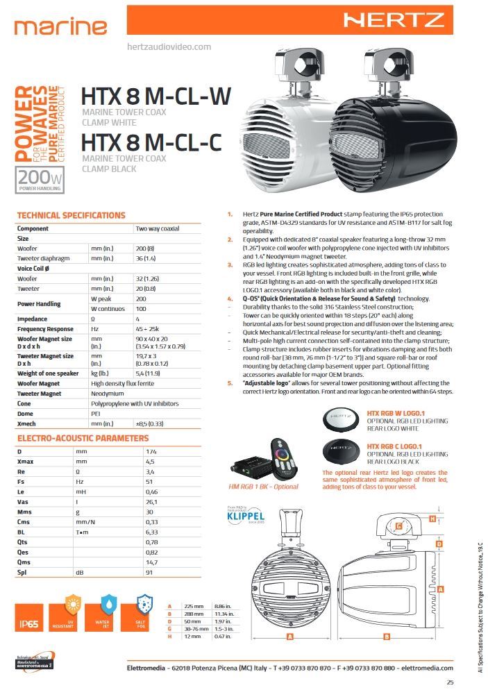 HERTZ-HTX-8-M-CL-W