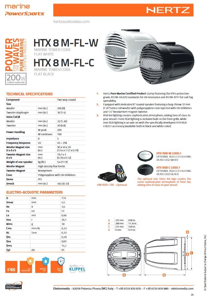 HERTZ-HTX-8-M-FL-W