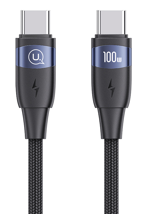 USAMS καλώδιο USB-C σε USB-C US-SJ632, 100W PD, 1.2m, μαύρο