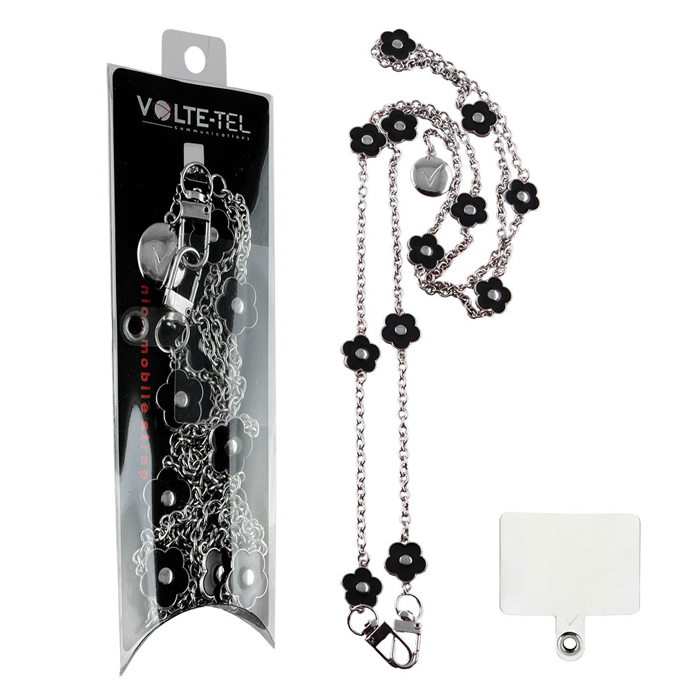 VOLTE-TEL NECK STRAP - ΑΛΥΣΙΔΑ ΛΑΙΜΟΥ ΓΙΑ ΘΗΚΕΣ SILVER VT418