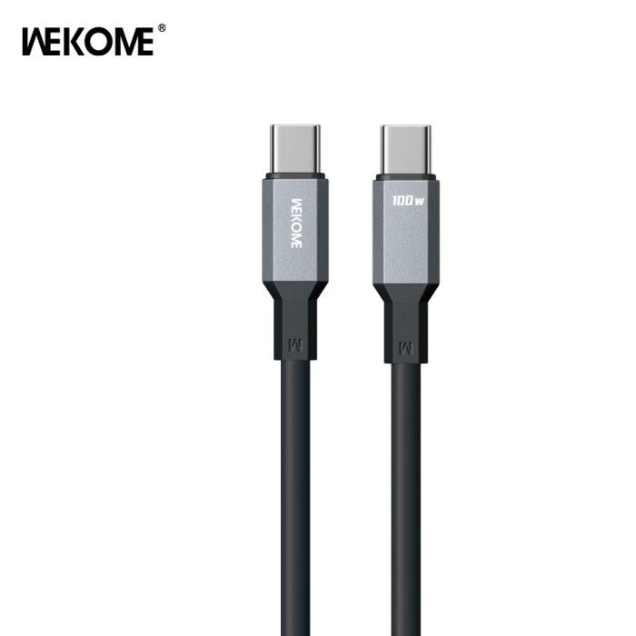 Charging Cable WK 100W TYPE-C/TYPE-C Tint II Black 1,2m WDC-17