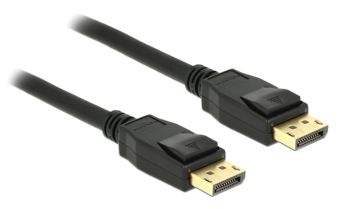 DELOCK καλώδιο DisplayPort 1.2 83806, 4K/60Hz, 21.6 Gbps, 2m, μαύρο
