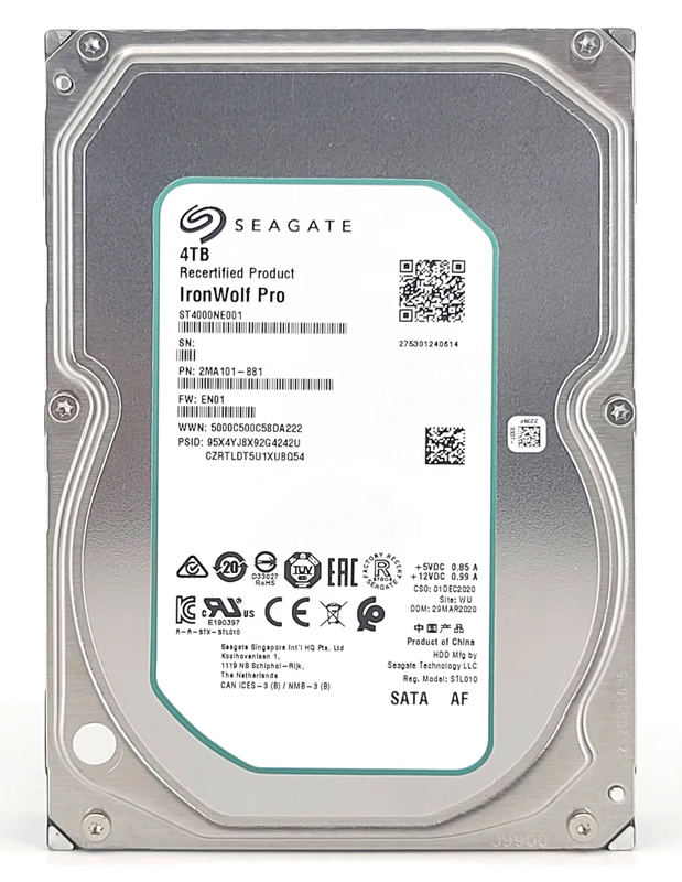 SEAGATE σκληρός δίσκος 3.5" Iron Wolf Pro, 4TB 256MB, 7200RPM, 6Gb/s, FR