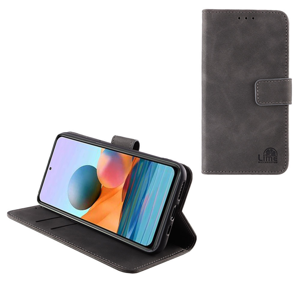 LIME ΘΗΚΗ SAMSUNG A35 5G A356 6.6" ESSENTIAL MAGNET BOOK STAND CLIP GREY