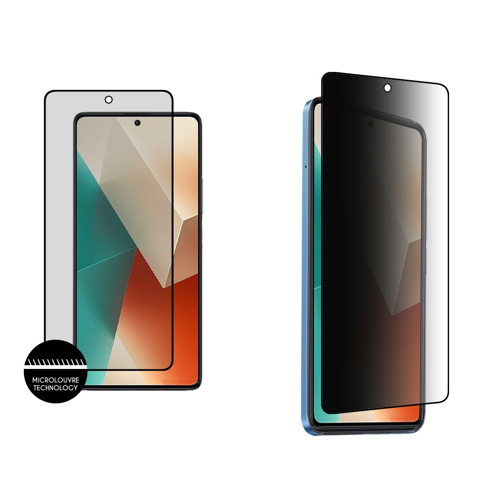 IDOL 1991 TEMPERED GLASS XIAOMI REDMI NOTE 13 4G 6.67" 9H 0.25mm PREMIUM PRIVACY ANTISPY SEMI CURVED FULL GLUE BLACK