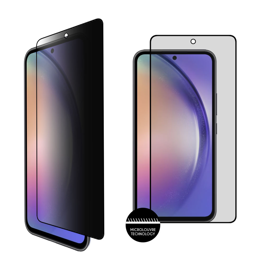 IDOL 1991 TEMPERED GLASS SAMSUNG A55 5G A556 6.6" 9H 0.25mm PRIVACY ANTISPY SEMI CURVED FULL GLUE BLACK