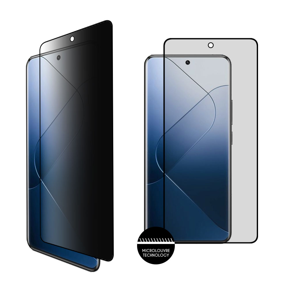 IDOL 1991 TEMPERED GLASS XIAOMI 14 6.36" 9H 0.25mm PRIVACY ANTISPY SEMI CURVED FULL GLUE BLACK
