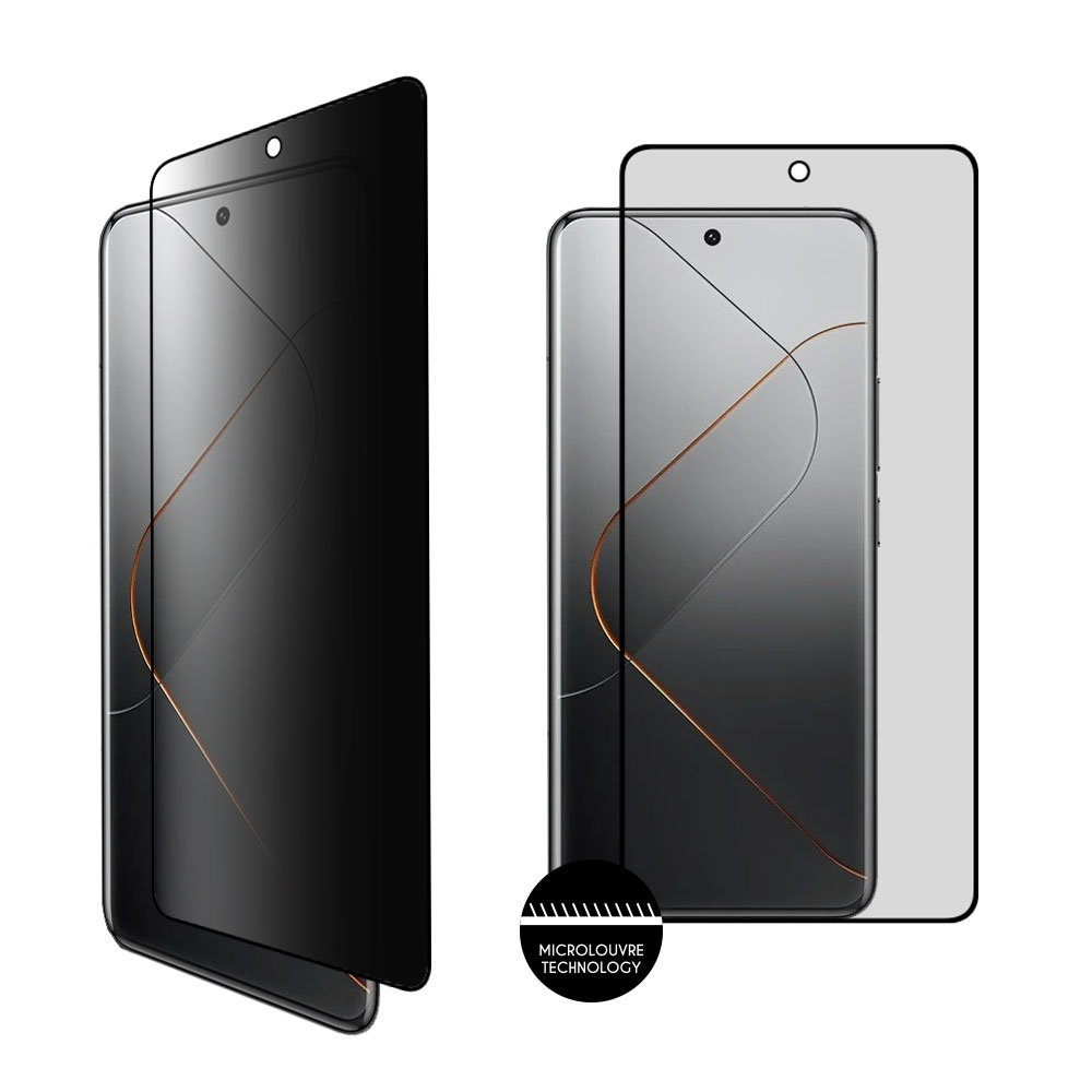 IDOL 1991 TEMPERED GLASS XIAOMI 14 PRO 6.73" 9H 0.25mm PRIVACY ANTISPY SEMI CURVED FULL GLUE BLACK