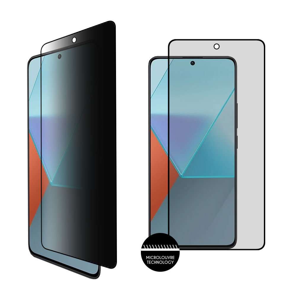 IDOL 1991 TEMPERED GLASS XIAOMI REDMI NOTE 13 PRO 5G 6.67" 9H 0.25mm PRIVACY ANTISPY SEMI CURVED FULL GLUE BLACK