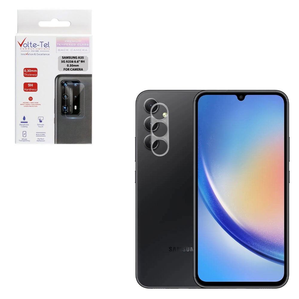 VOLTE-TEL TEMPERED GLASS SAMSUNG A35 5G A356 6.6" 9H 0.30mm FOR CAMERA