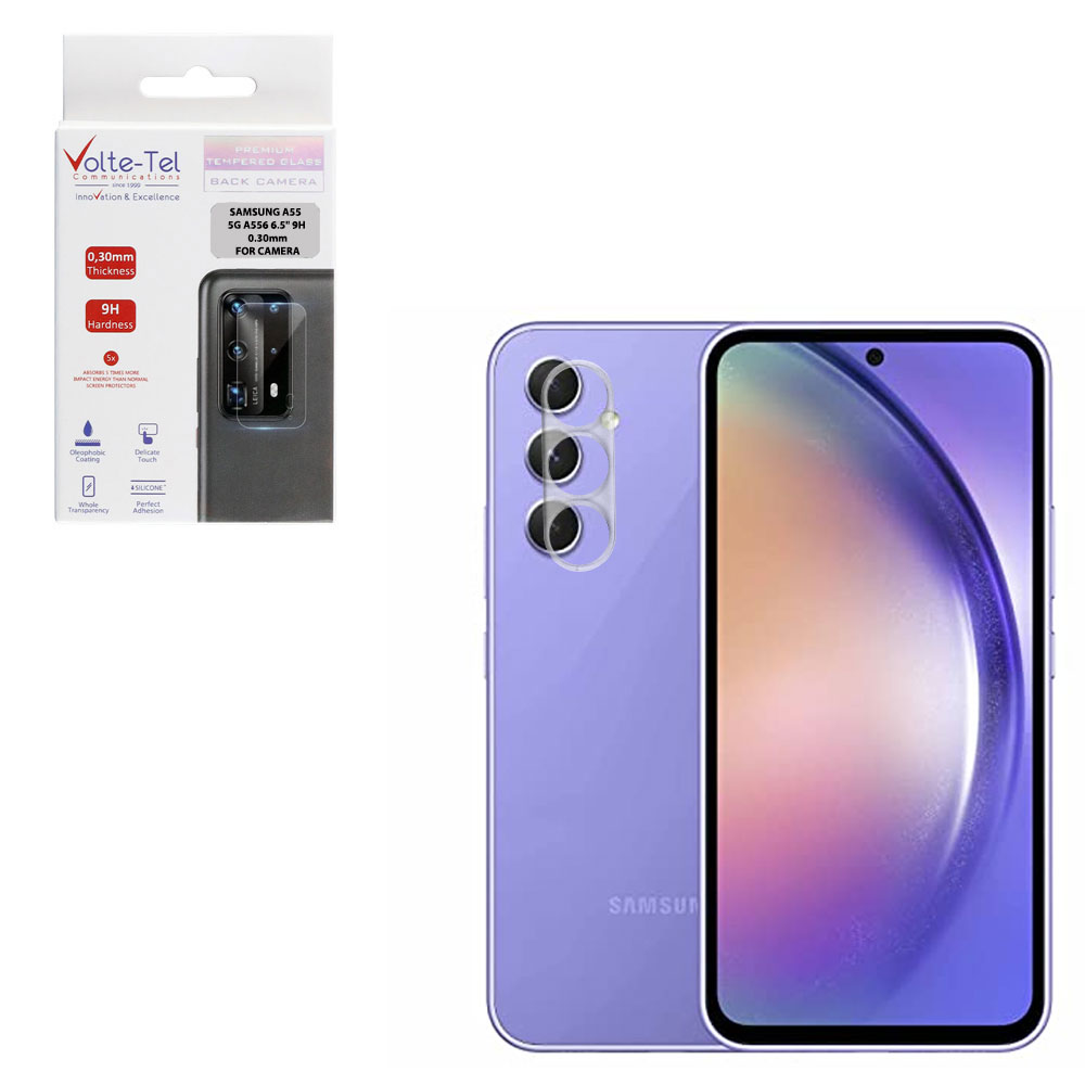 VOLTE-TEL TEMPERED GLASS SAMSUNG A55 5G A556 6.6" 9H 0.30mm FOR CAMERA
