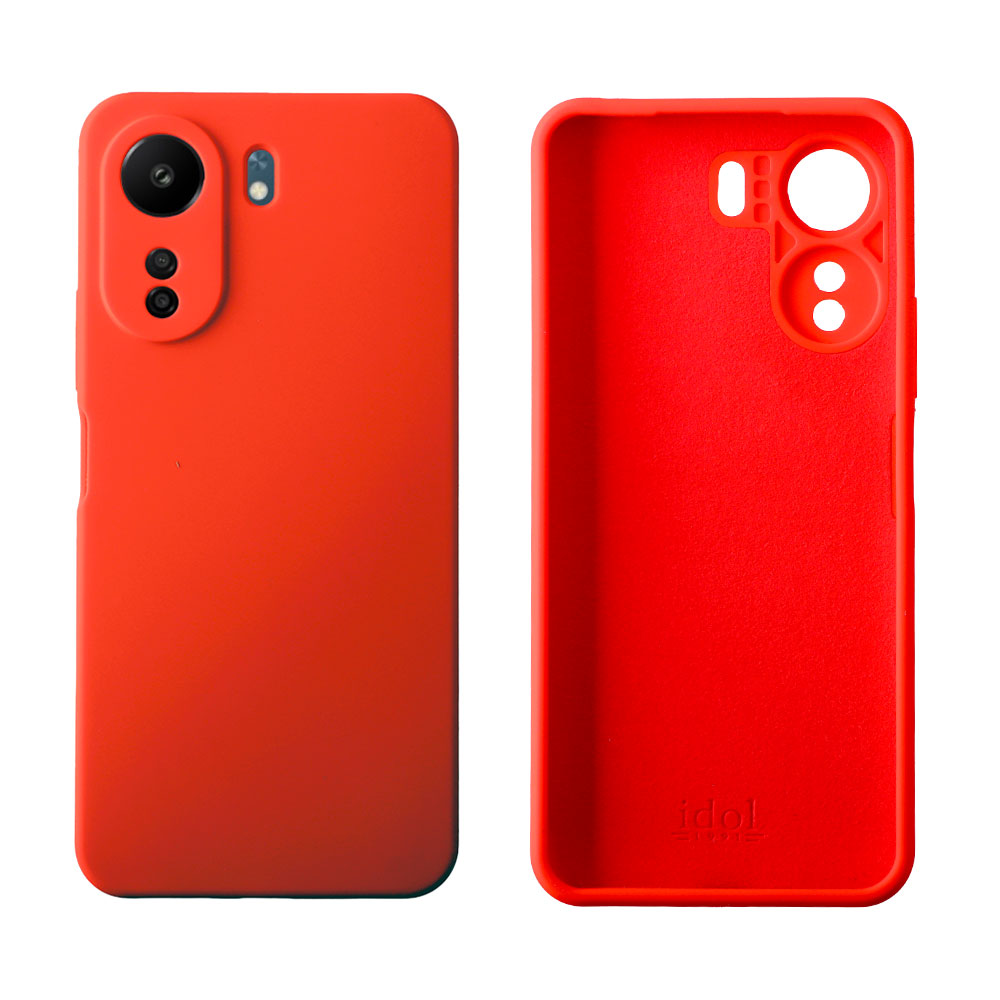 IDOL 1991 ΘΗΚΗ XIAOMI REDMI 13C 4G 6.74" VELVET ELITE TPU 4 SIDE FULL CAMERA PROTECTION RED