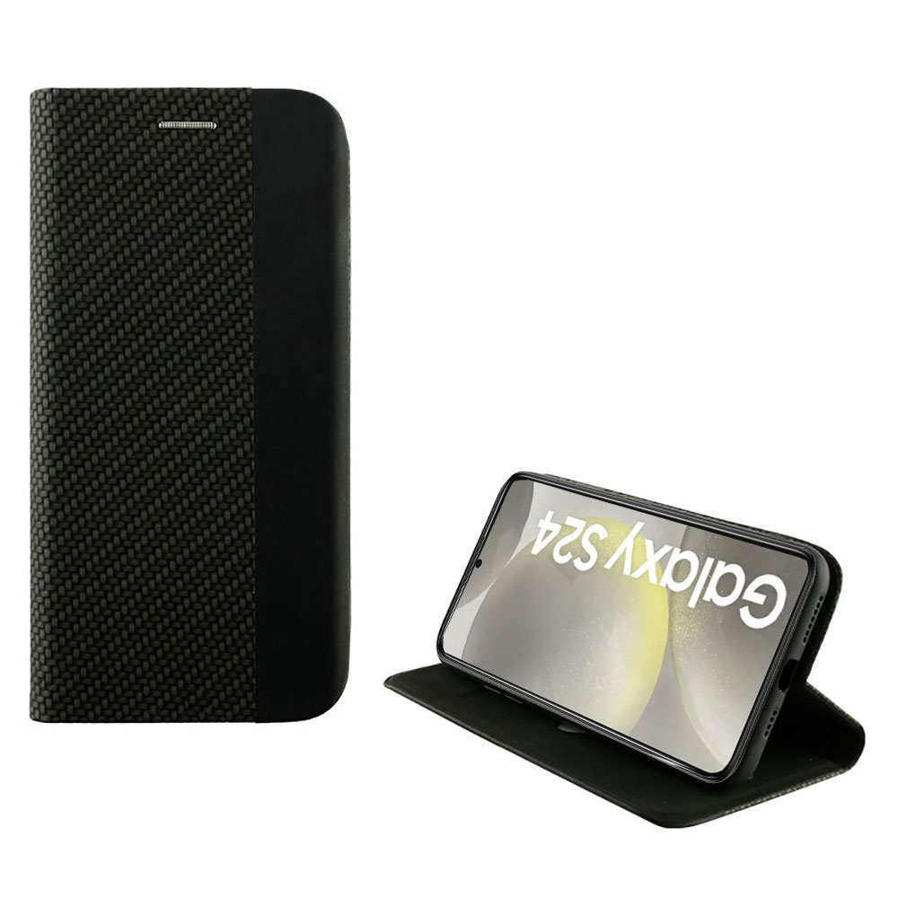 IDOL 1991 ΘΗΚΗ SAMSUNG S24 5G S921 6.2" ELITE ANTI-RFID BOOK STAND BLACK