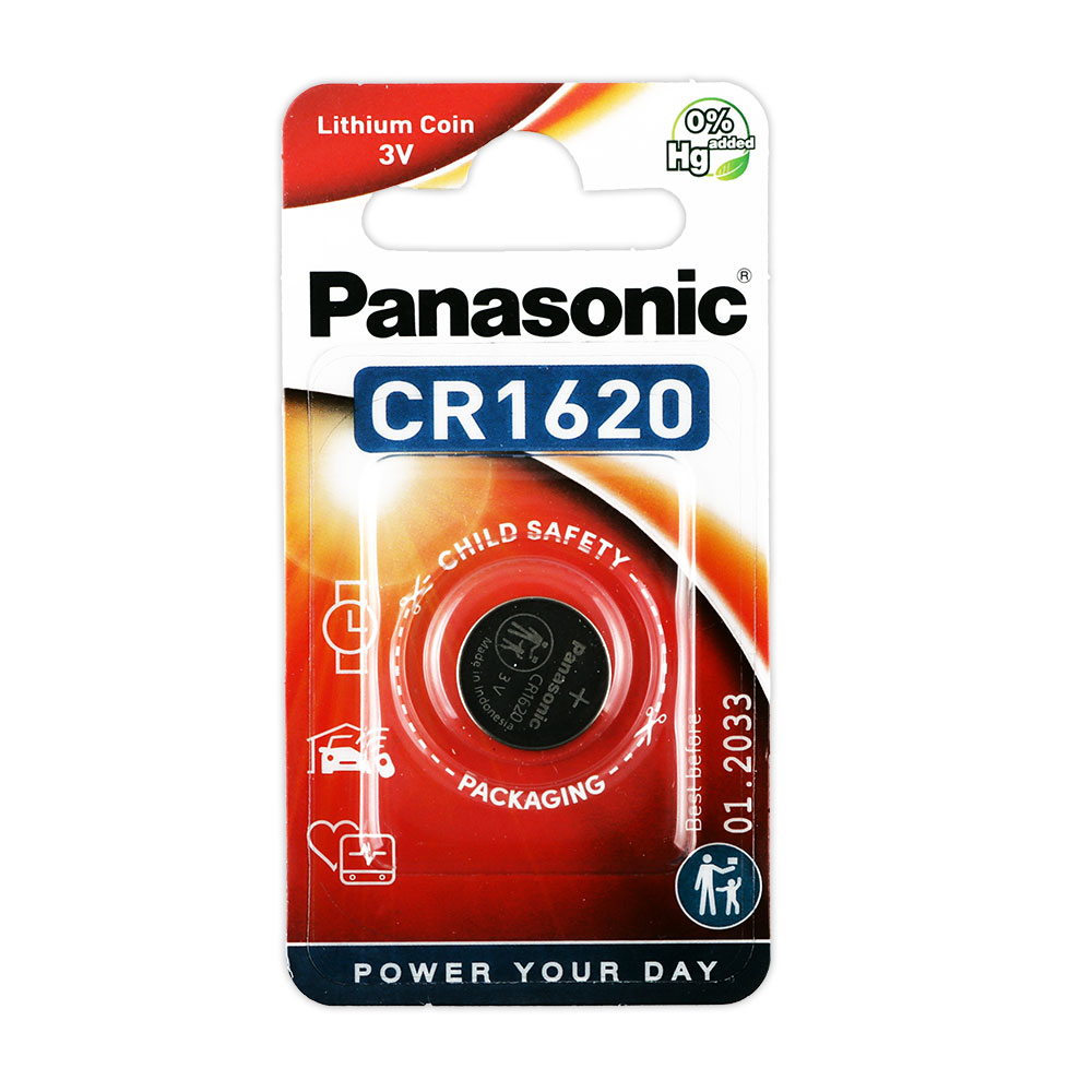 PANASONIC ΜΠΑΤΑΡΙΕΣ ΝΟΜΙΣΜΑΤΟΣ ΛΙΘΙΟΥ CR1620 3V 1 ΤΕΜ. 1/BLISTER