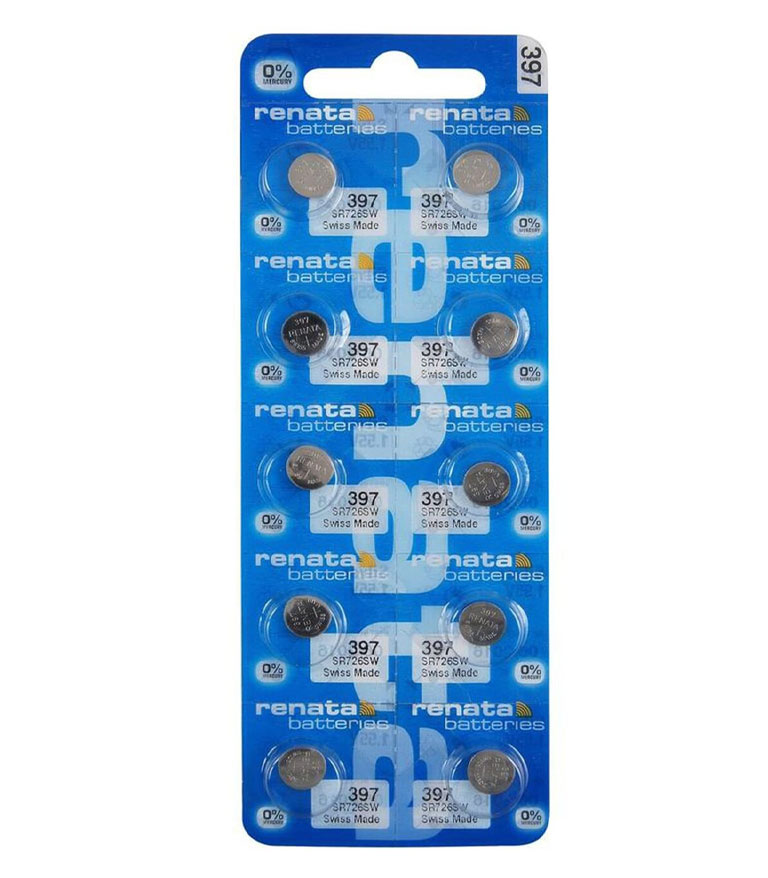 RENATA ΜΠΑΤΑΡΙΕΣ ΡΟΛΟΓΙΟΥ LR59/ L726/SR59/397/396/G2/AG2 1.55V SILVER OXIDE 1 ΤΕΜ. 10/BLISTER