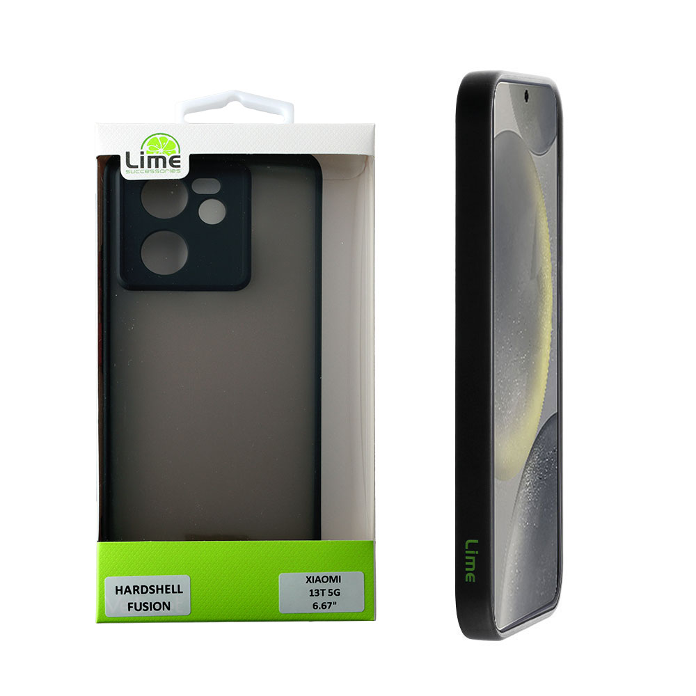 LIME ΘΗΚΗ XIAOMI 13T 5G 6.67" HARDSHELL FUSION FULL CAMERA PROTECTION BLACK WITH RED KEYS