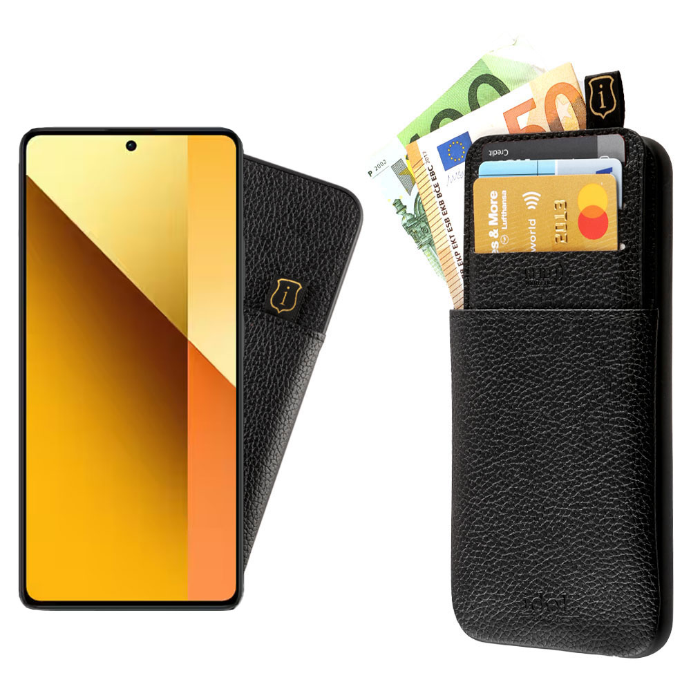 IDOL 1991 ΘΗΚΗ XIAOMI REDMI NOTE 13 5G 6.67" ANTI-RFID LEATHER SMART WALLET BLACK