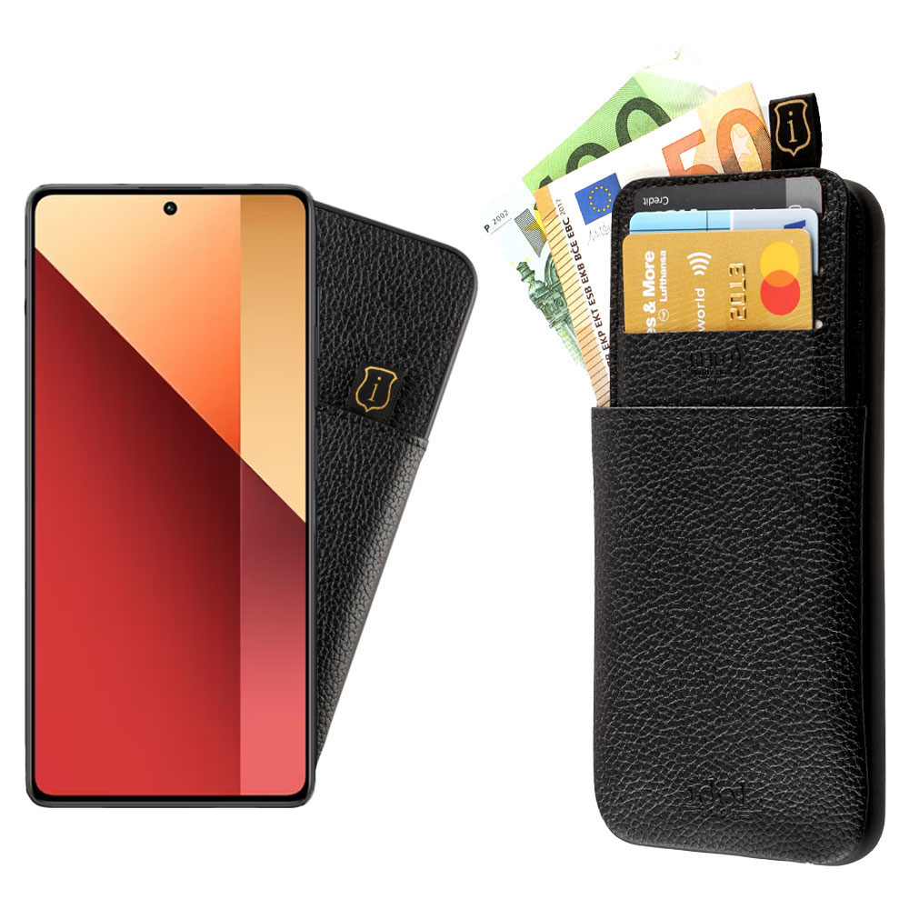 IDOL 1991 ΘΗΚΗ XIAOMI REDMI NOTE 13 PRO 5G 6.67" ANTI-RFID LEATHER SMART WALLET FULL CAMERA PROTECTION BLACK