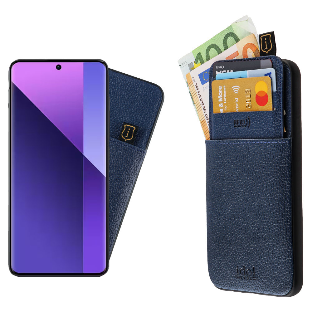 IDOL 1991 ΘΗΚΗ XIAOMI REDMI NOTE 13 PRO PLUS 5G 6.67" ANTI-RFID LEATHER SMART WALLET CAMERA GUARD BLUE