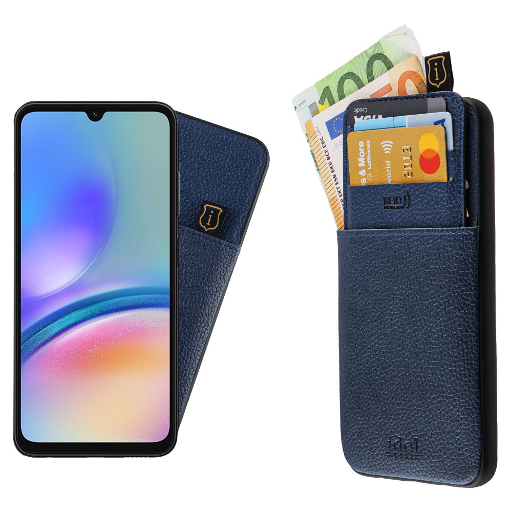 IDOL 1991 ΘΗΚΗ SAMSUNG A25 5G A256 6.5" ANTI-RFID LEATHER SMART WALLET CAMERA GUARD BLUE