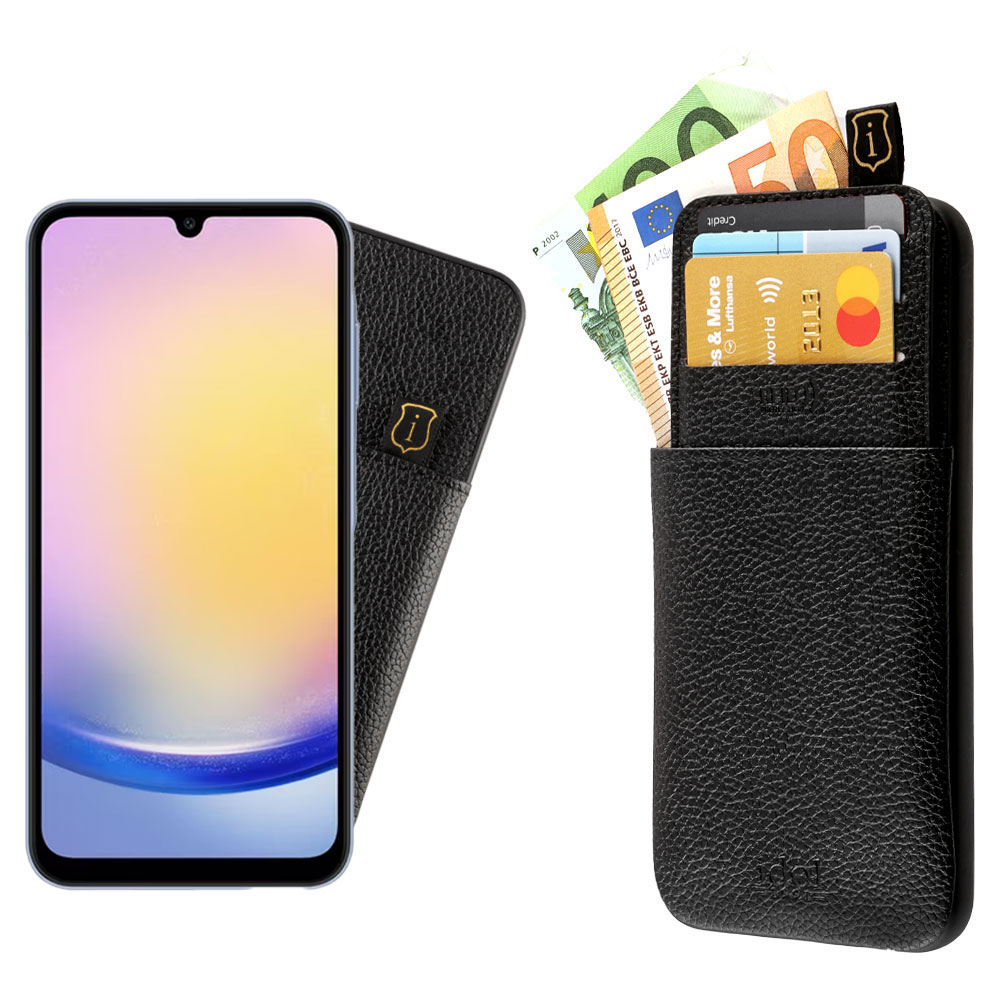 IDOL 1991 ΘΗΚΗ SAMSUNG A55 5G A556 6.6" ANTI-RFID LEATHER SMART WALLET CAMERA GUARD BLACK