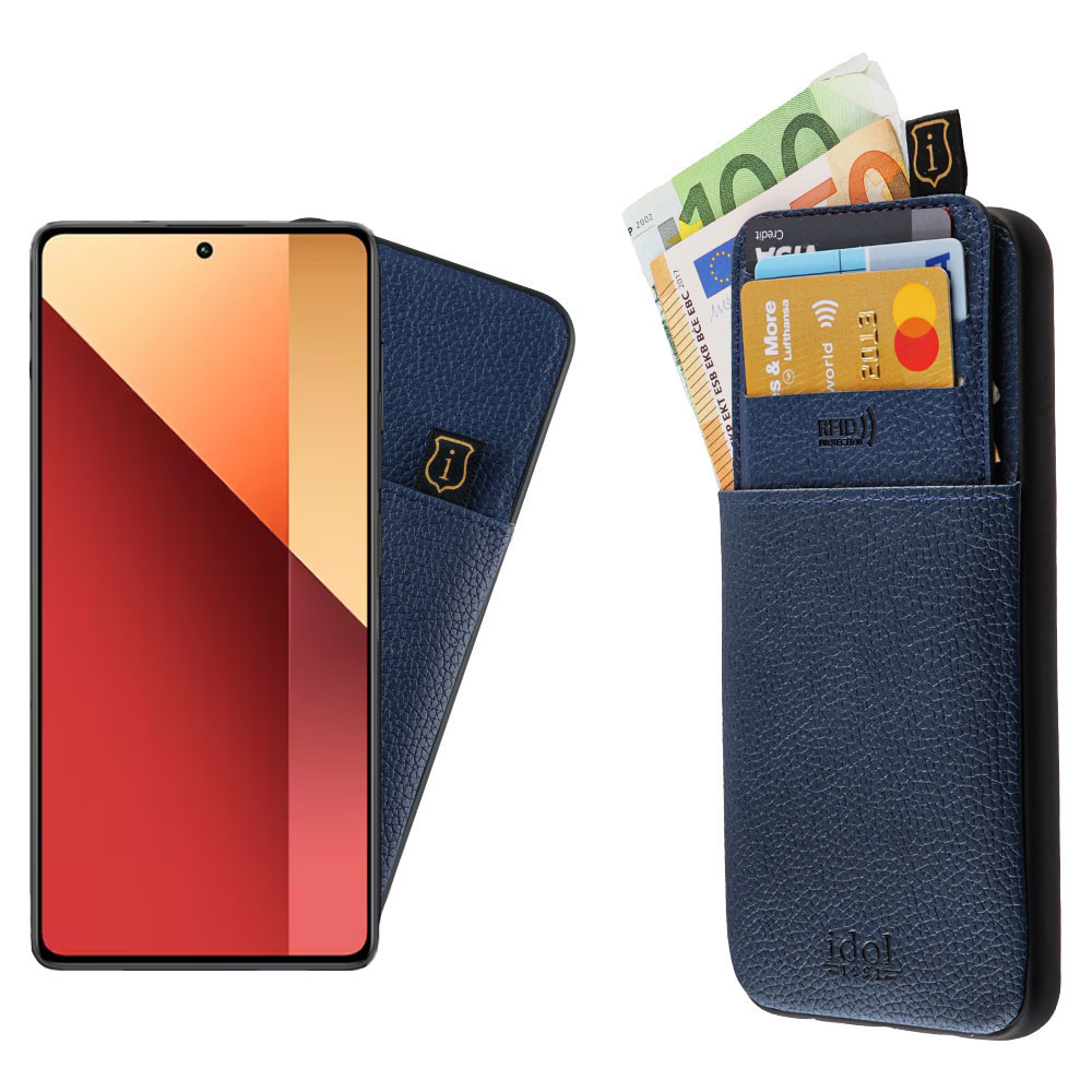 IDOL 1991 ΘΗΚΗ XIAOMI REDMI NOTE 13 PRO 5G 6.67" ANTI-RFID LEATHER SMART WALLET FULL CAMERA PROTECTION BLUE