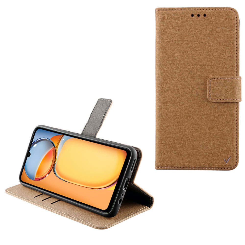 VOLTE-TEL ΘΗΚΗ XIAOMI REDMI 13C 4G/5G 6.74" ALLURE MAGNET BOOK STAND CLIP GOLD