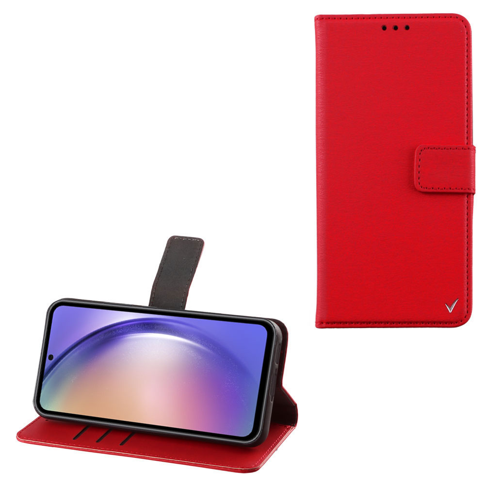 VOLTE-TEL ΘΗΚΗ SAMSUNG A55 5G A556 6.6" ALLURE MAGNET BOOK STAND CLIP RED