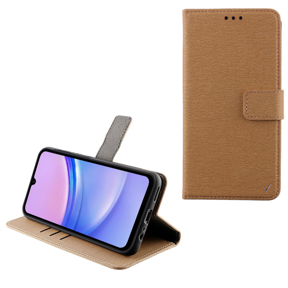 VOLTE-TEL ΘΗΚΗ SAMSUNG A15 4G A155/A15 5G A156 6.4" ALLURE MAGNET BOOK STAND CLIP GOLD