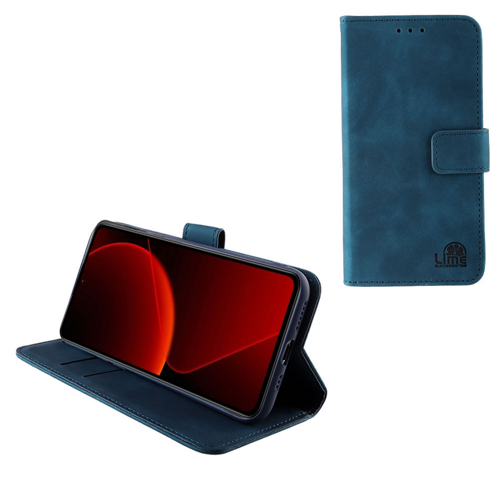 LIME ΘΗΚΗ XIAOMI 13T PRO 5G 6.67" ESSENTIAL MAGNET BOOK STAND CLIP  DARK BLUE