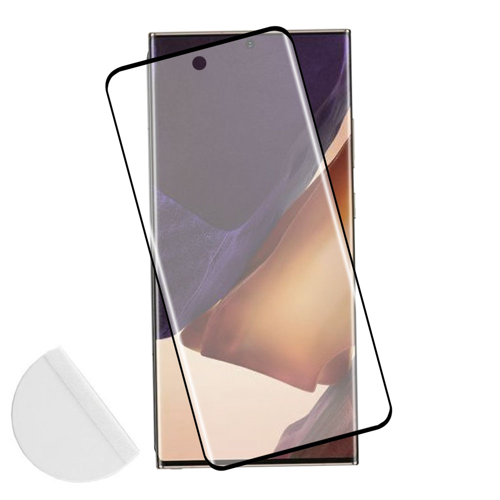 IDOL 1991 TEMPERED GLASS SAMSUNG NOTE 20 N986 6.9" 9H 0.30mm 3D FULL GLUE SEMI CURVED BLACK + SQUEEZY CARD