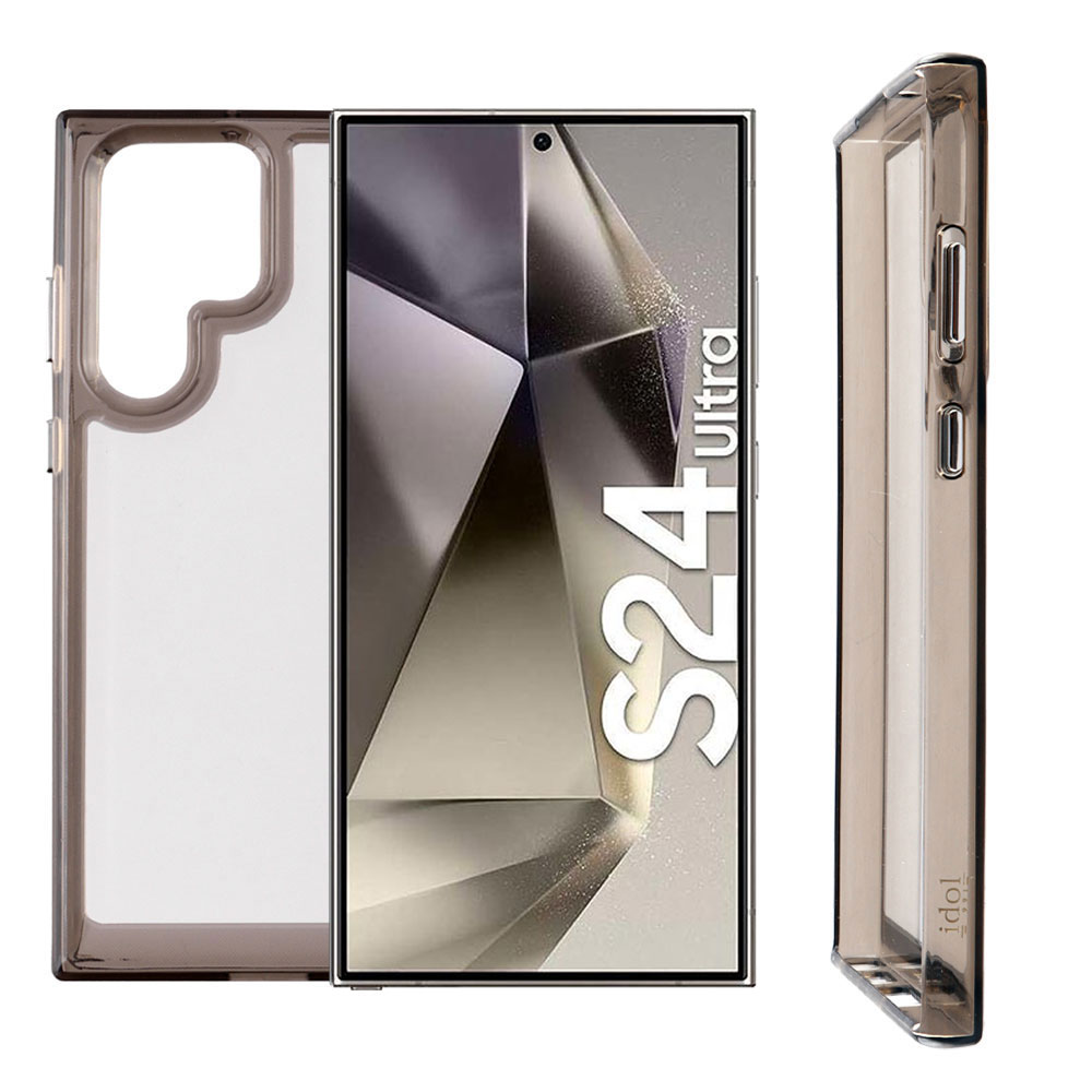 IDOL 1991 ΘΗΚΗ SAMSUNG S24 ULTRA 5G S928 6.8" CRISTALYTE TPU CAMERA GUARD ΔΙΑΦΑΝΗ ΓΚΡΙ