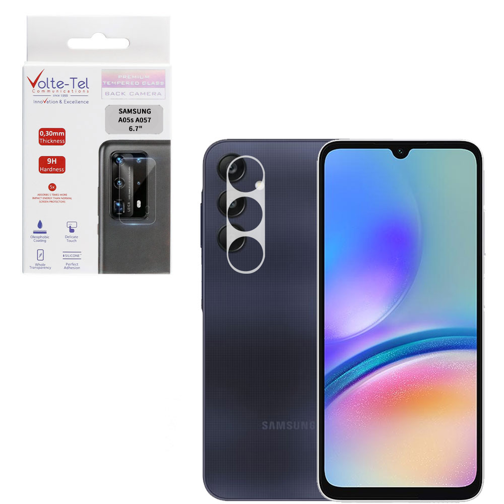 VOLTE-TEL TEMPERED GLASS SAMSUNG A05s 4G A057/F14 4G E145 6.7" 9H 0.30mm FOR CAMERA