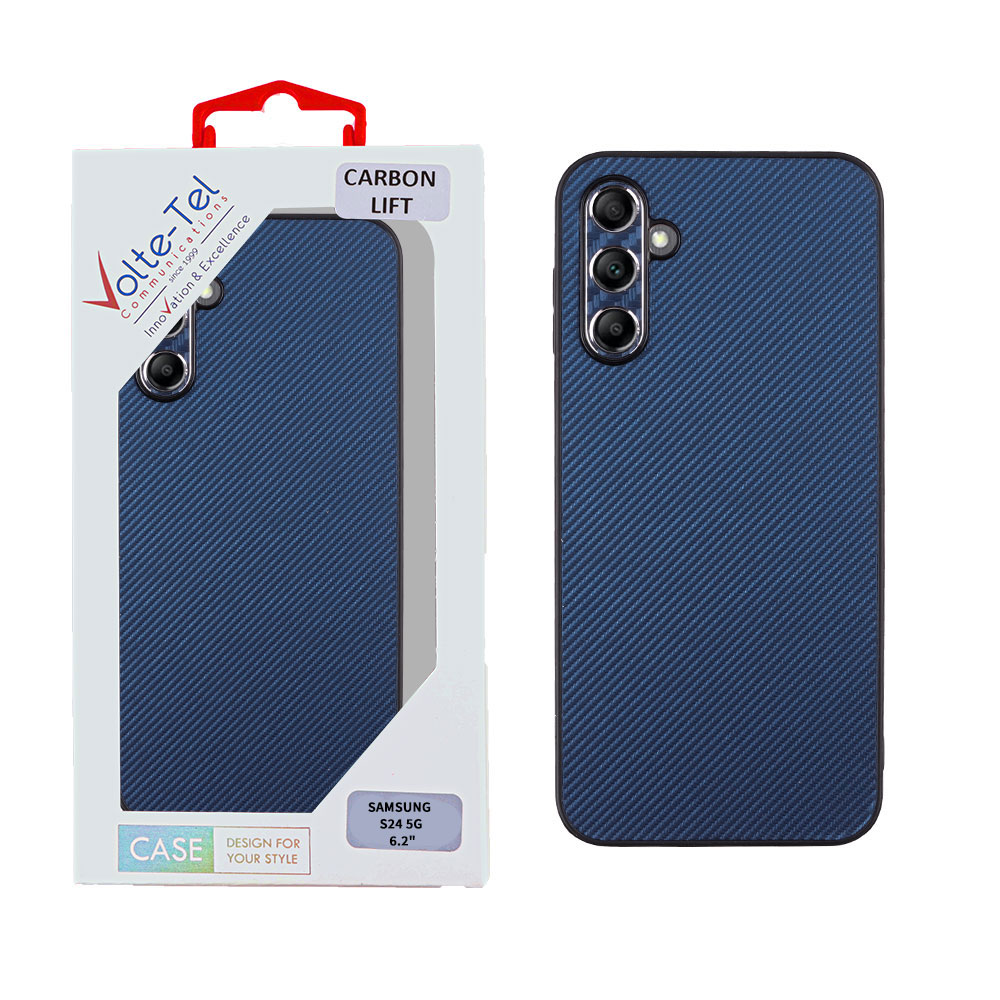 VOLTE-TEL ΘΗΚΗ SAMSUNG S24 5G S921 6.2" CARBON LIFT CAMERA GUARD PROTECTION BLUE