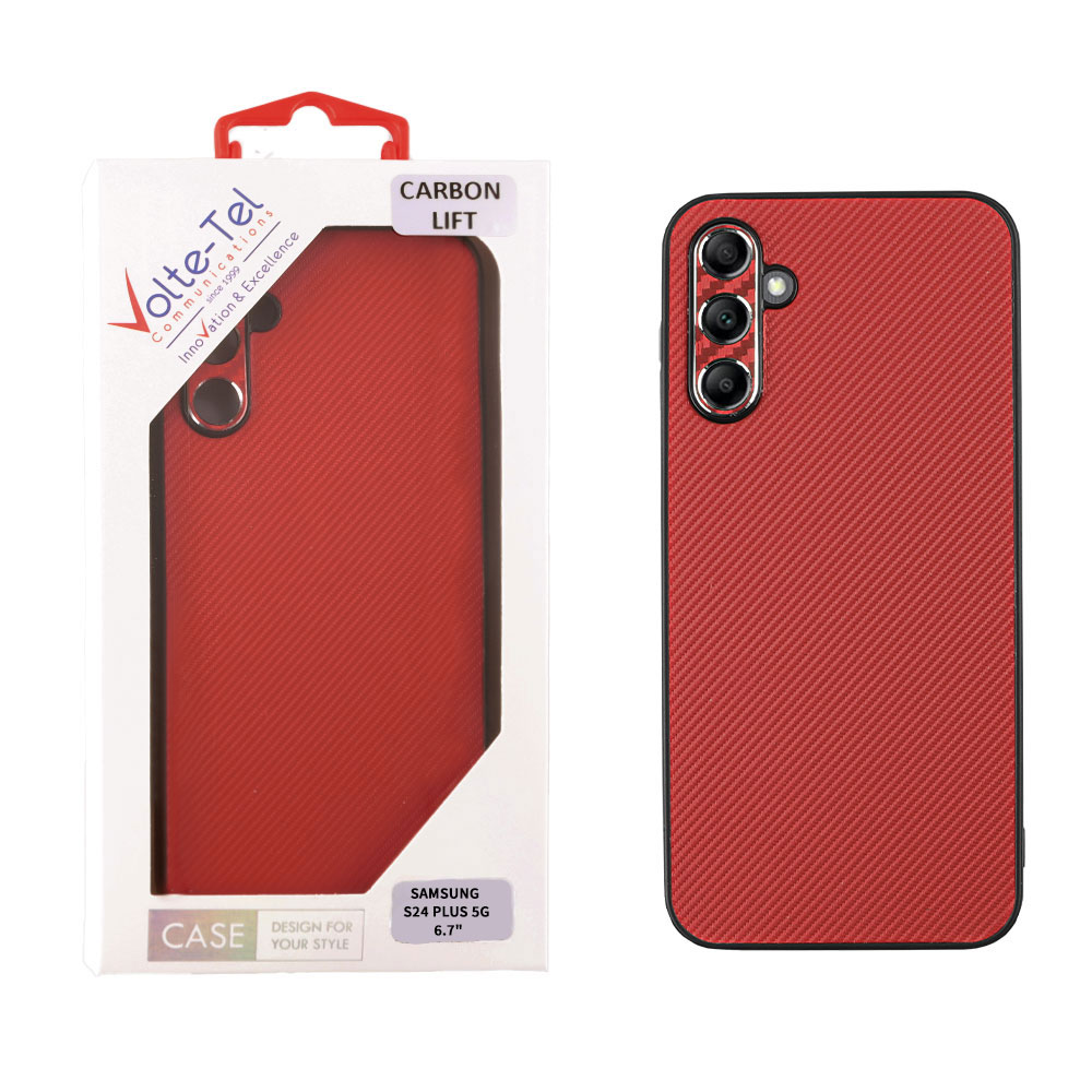 VOLTE-TEL ΘΗΚΗ SAMSUNG S24 PLUS 5G S926 6.7" CARBON LIFT CAMERA GUARD PROTECTION RED