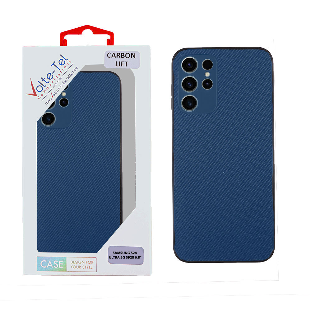 VOLTE-TEL ΘΗΚΗ SAMSUNG S24 ULTRA 5G S928 6.8" CARBON LIFT CAMERA GUARD PROTECTION BLUE
