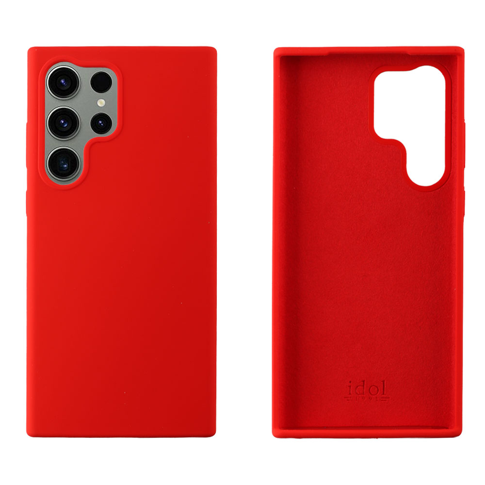 IDOL 1991 ΘΗΚΗ SAMSUNG S24 ULTRA 5G S928 6.8" VELVET ELITE TPU 4 SIDE FULL CAMERA PROTECTION RED