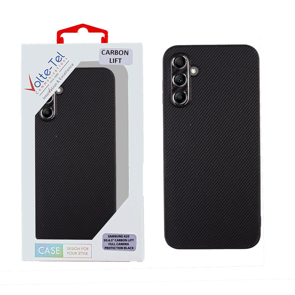 VOLTE-TEL ΘΗΚΗ SAMSUNG A25 5G A256 6.5" CARBON LIFT CAMERA GUARD PROTECTION BLACK