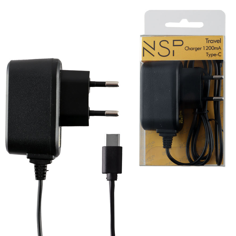 TRAVEL NSP 2600/2650 TYPE C 1200mA 1.0m BLACK OR
