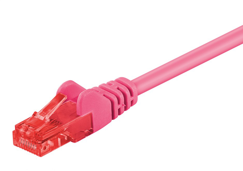 GOOBAY καλώδιο δικτύου 95593, CAT 6 U/UTP, CCA, 1.5m, ροζ