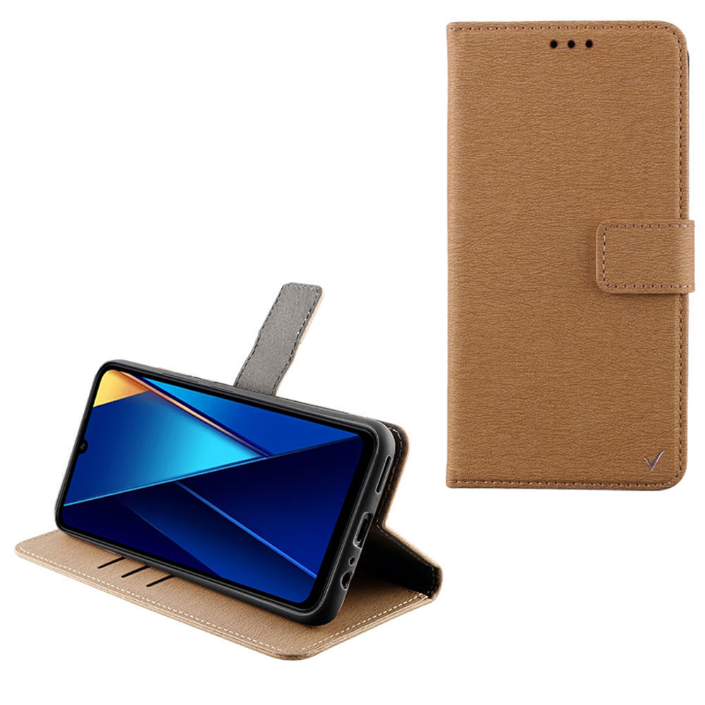 VOLTE-TEL ΘΗΚΗ XIAOMI POCO C65/ POCO M6 5G 6.74" ALLURE MAGNET BOOK STAND CLIP GOLD