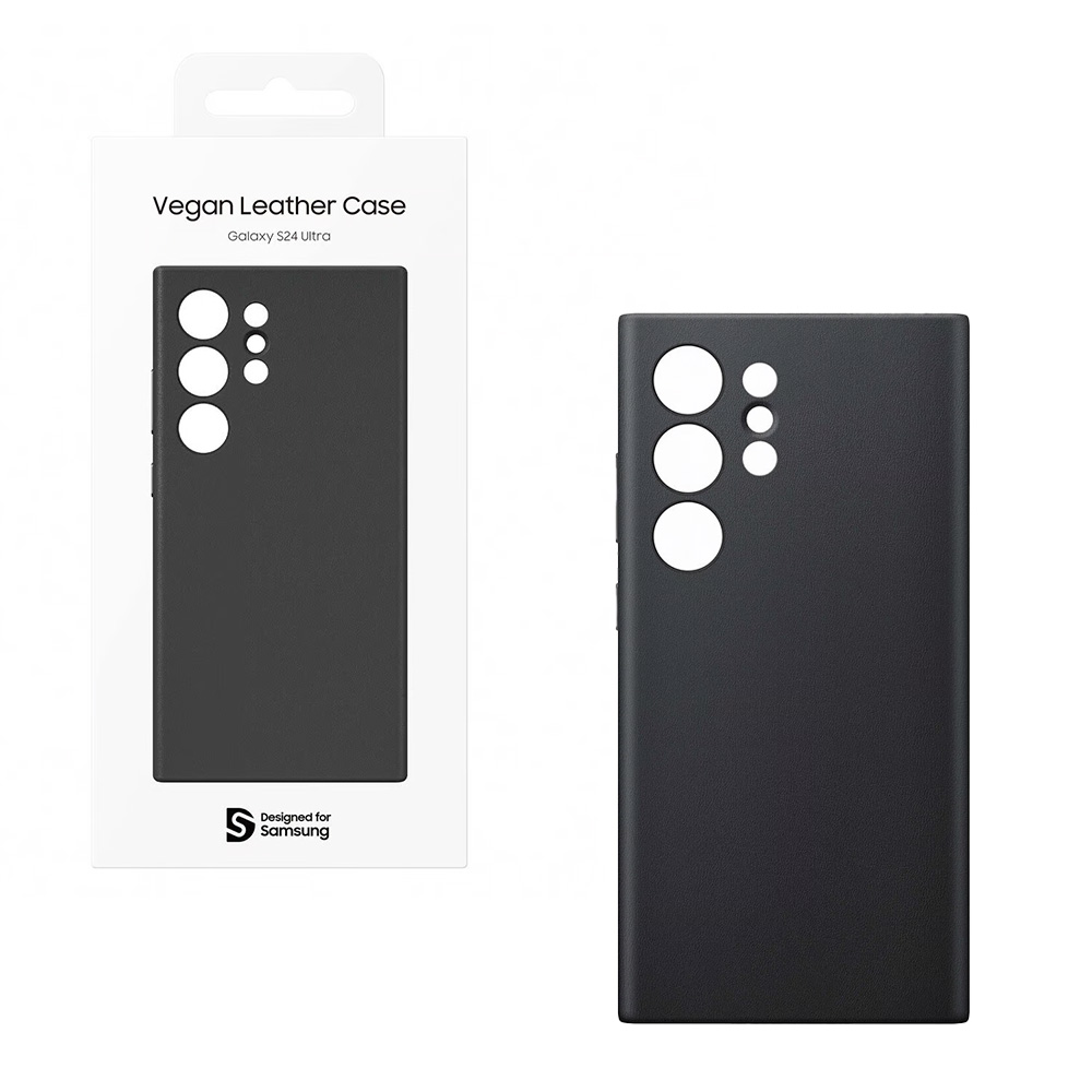 ΘΗΚΗ SAMSUNG S24 ULTRA 5G S928 VEGAN LEATHER CASE GP-FPS928HCABW BLACK PACKING OR